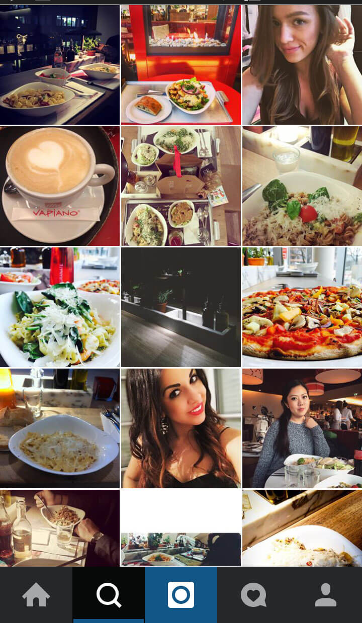 Best Practise Restaurant Marketing Vapiano Screenshot
