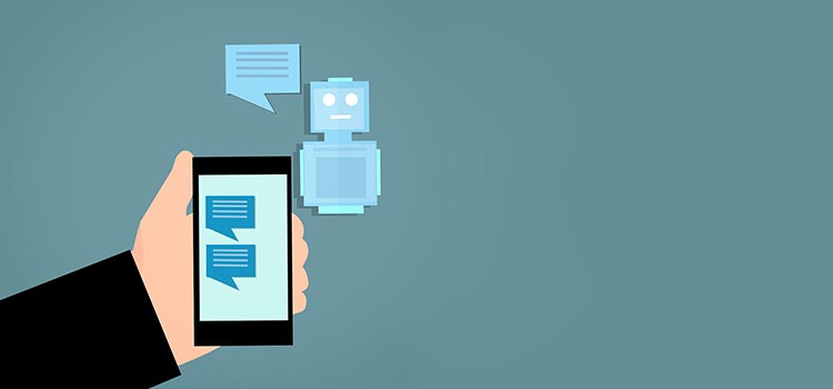smart phone with chatbot image