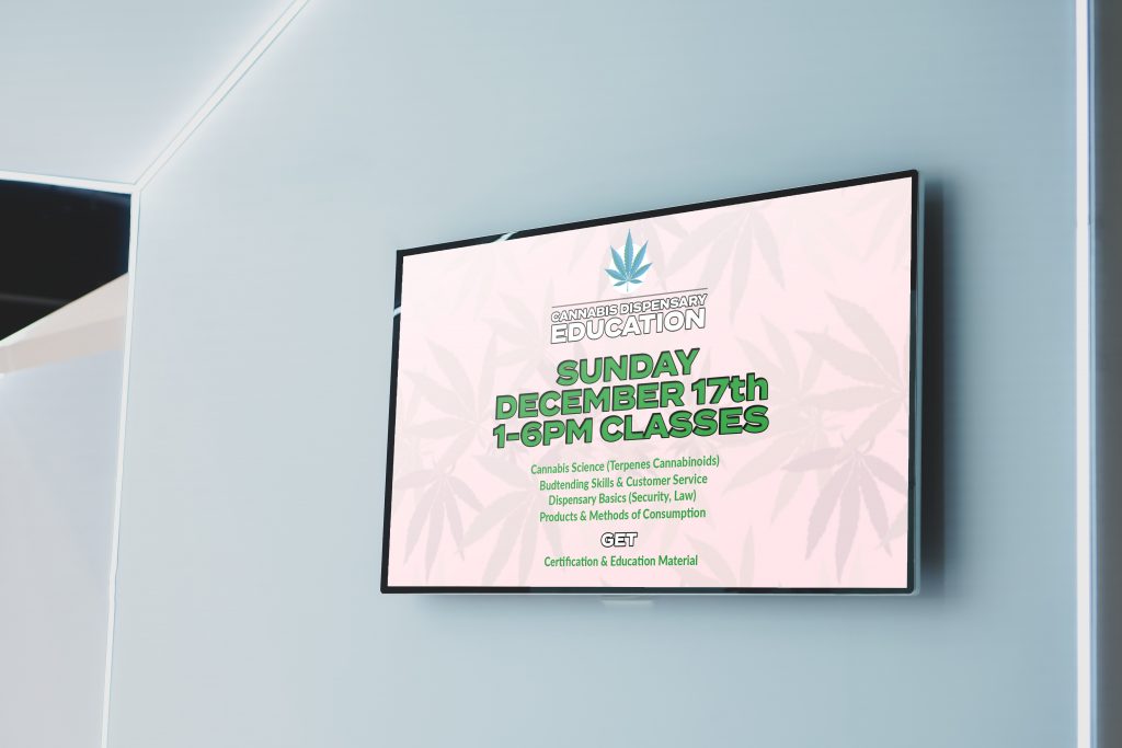 Event Promo Content for Digital Signage in Dispensary